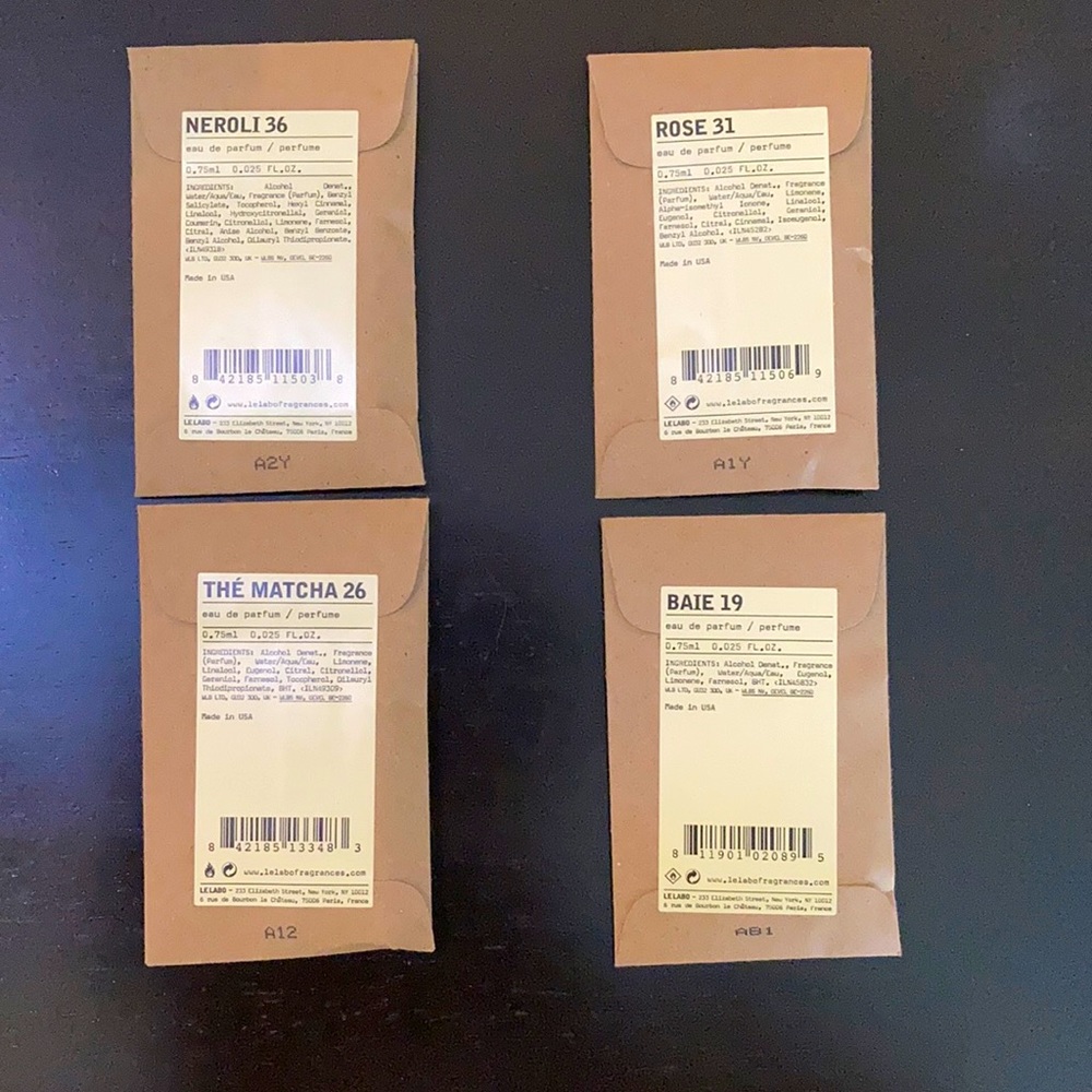 Bundle of FOUR Le Labo fragrances